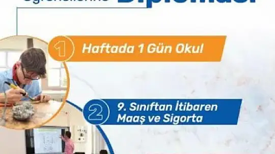 Çıraklara meslek lisesi diploması fırsatı
