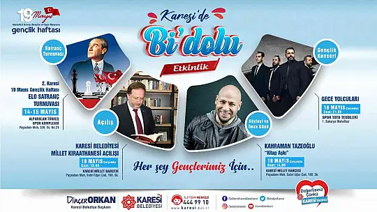 Karesi'de gençler için Bi'dolu etkinlik