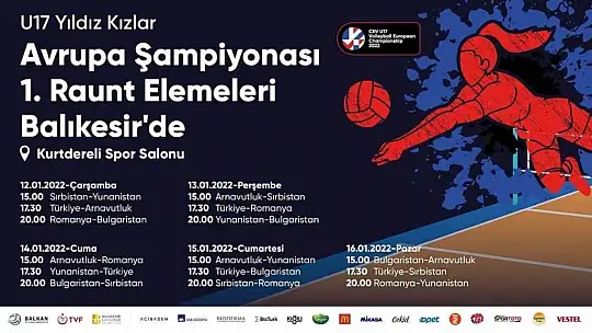 Voleybol CEV 17 Yıldız Kızlar Balkan Şampiyonası Balıkesir'de başlıyor
