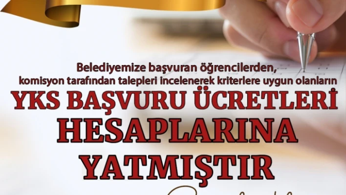 Belediye Üniversite sınavı ücretlerini yatırdı