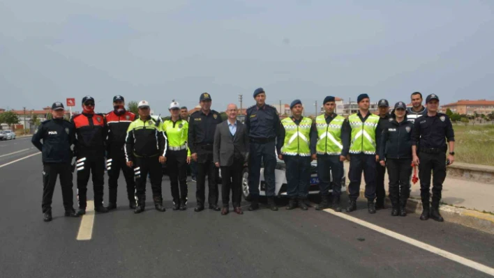 Kaymakam Hasan Yaman bayram trafiğini denetledi